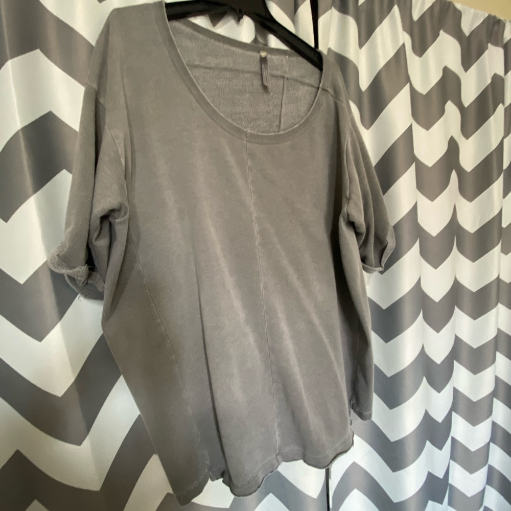 Free people oversized short sleeve sweatshirt